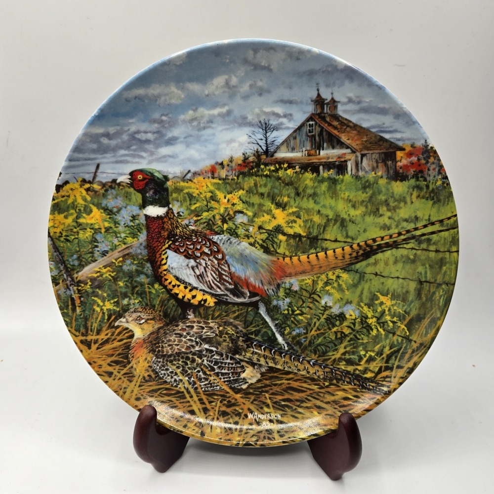 Vintage  "The Pheasant" Collectible Plate Signed by Artist & Numbered EUC